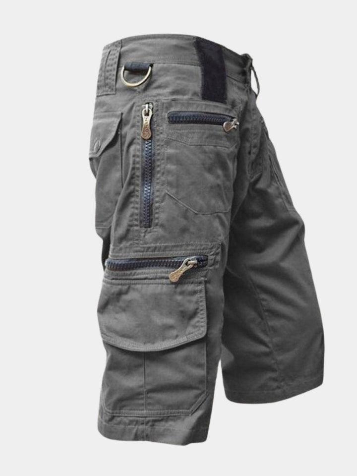 Men's versatile cargo shorts with multiple pockets, perfect for outdoor adventures, travel & everyday wear.