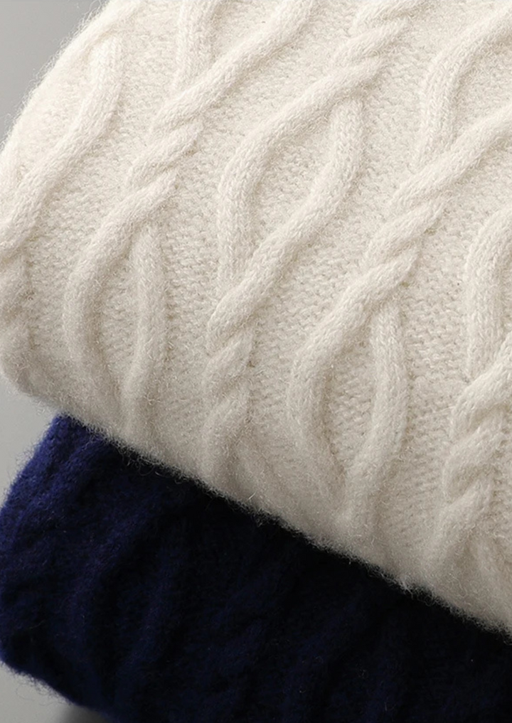 Smart casual men's crew neck sweater with a modern striped trim, suitable for any occasion.