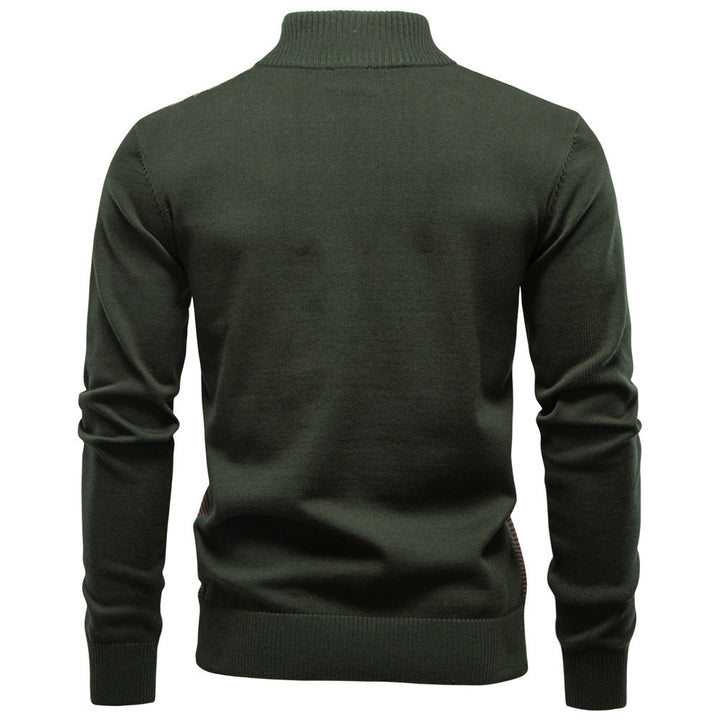 Men's half-zip pullover sweater. Comfortable long-sleeve knitwear for versatile casual style.