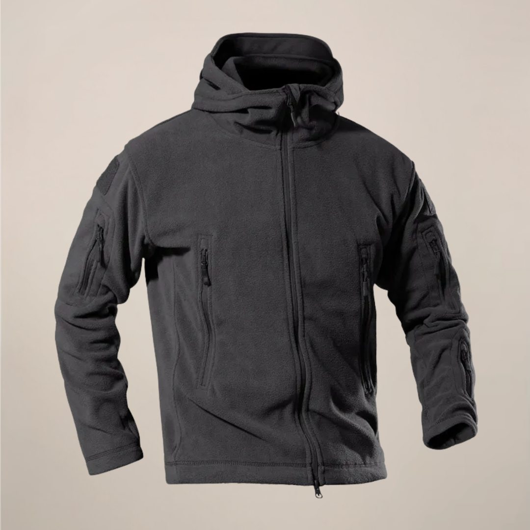 Stylish men's hooded jacket, ideal for autumn. Lightweight, water-resistant casual outerwear with a comfortable fit.