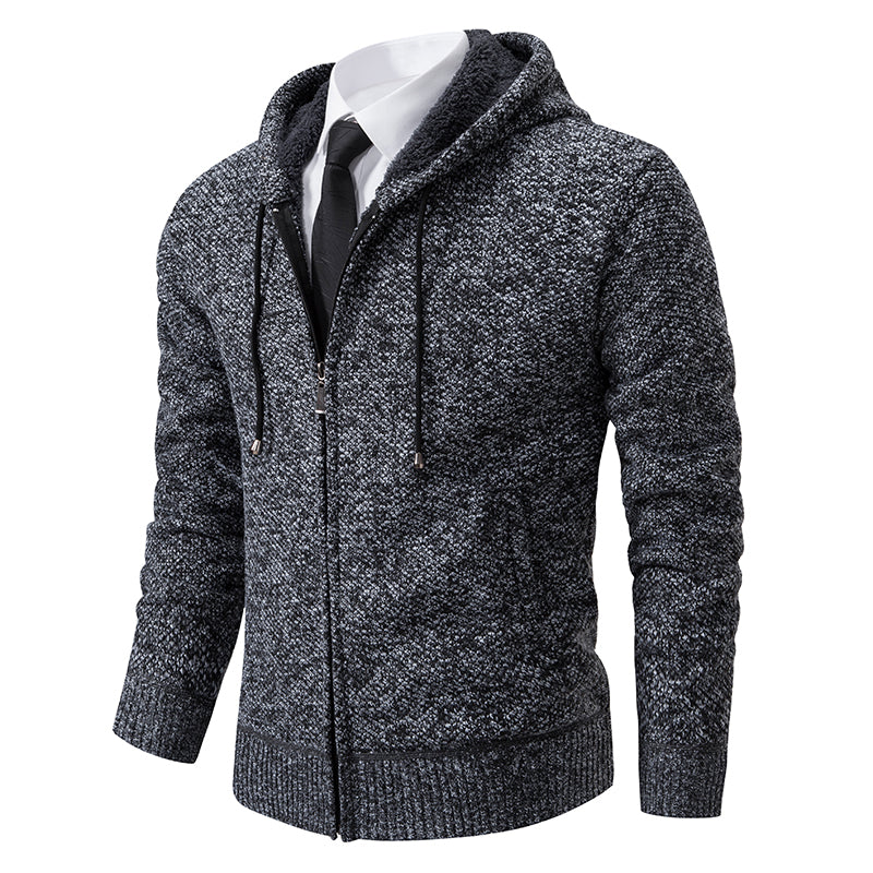 Men's versatile zip-up hoodie, perfect for everyday comfort & layering in fall/winter. Casual outerwear jacket.