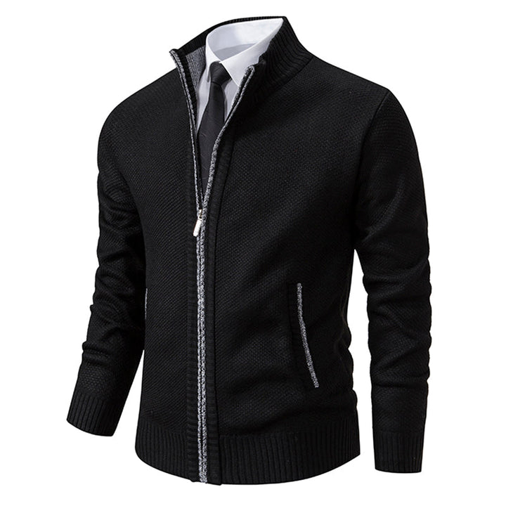 Comfortable men's zip-up hoodie jacket, a modern and versatile outerwear piece for casual fall/winter layers.