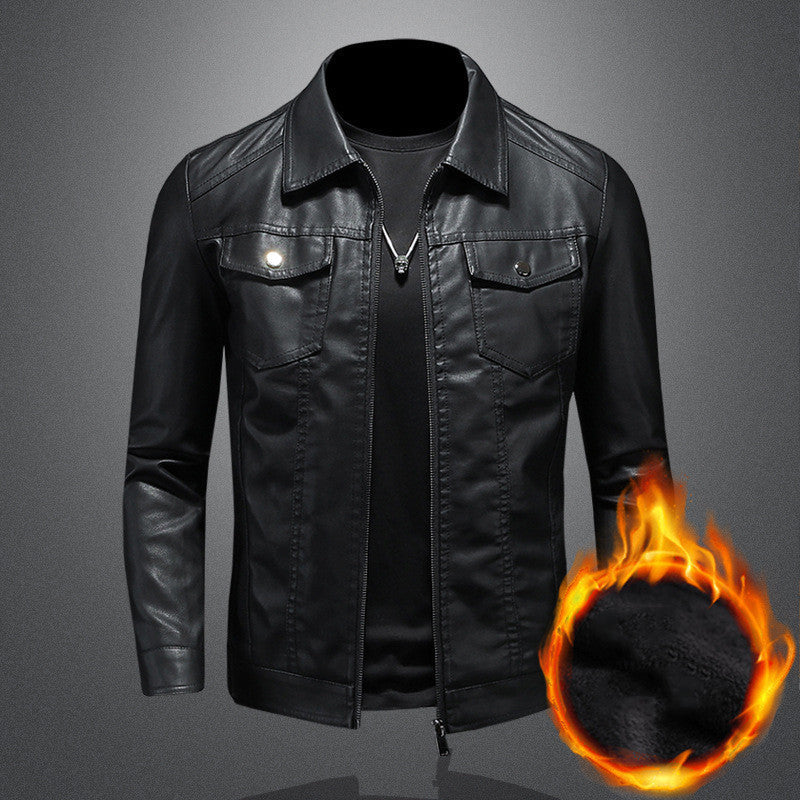 Men's vintage black jacket, a timeless classic outerwear piece for sophisticated style & comfort. Perfect men's fashion.