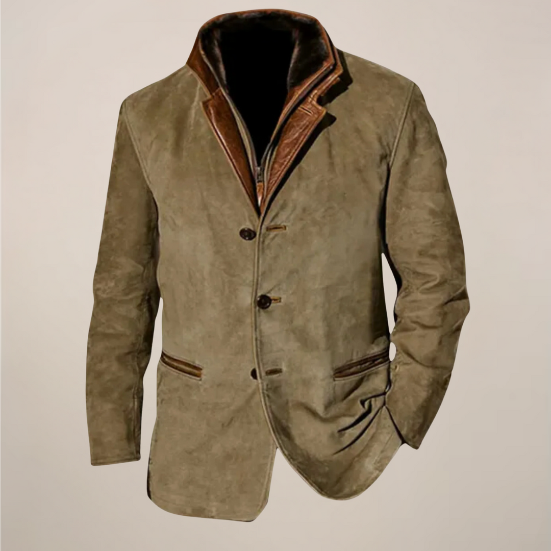 Versatile men's classic jacket with a tailored fit, ideal for both casual and smart outerwear looks.
