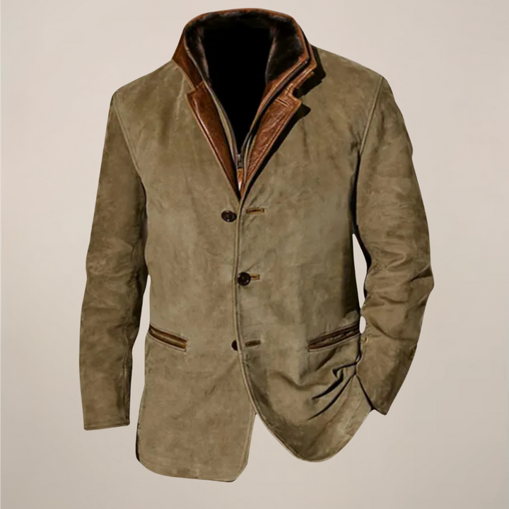 Versatile men's classic jacket with a tailored fit, ideal for both casual and smart outerwear looks.