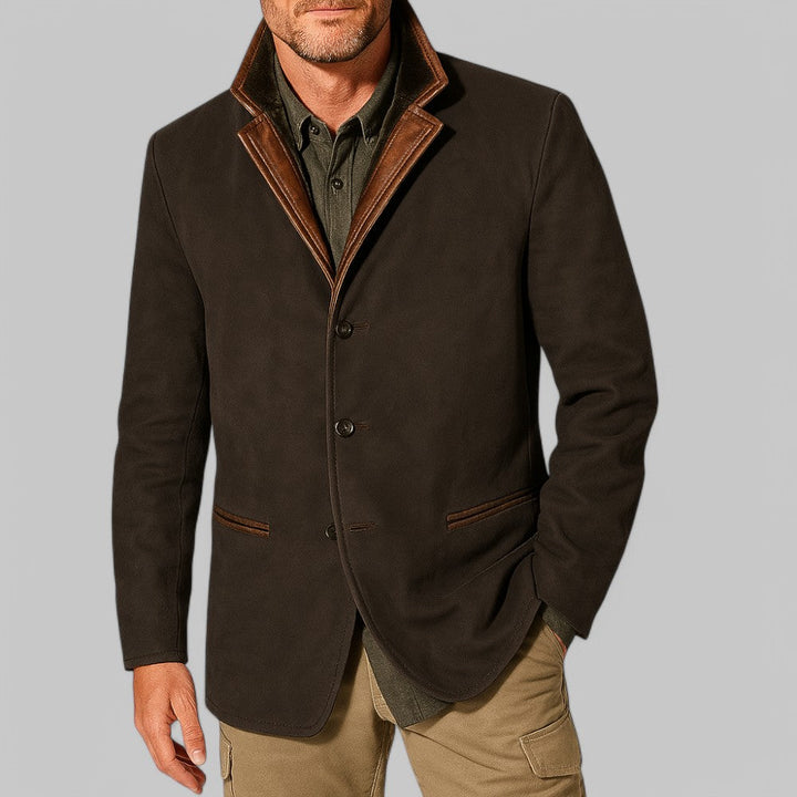Men's vintage style blazer, classic autumn jacket for outdoor wear. Tailored for smart casual looks.