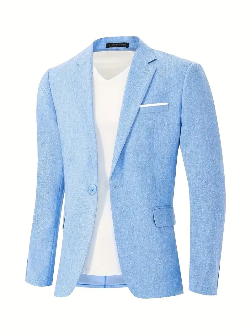 Elegant men's vintage style blazer. Perfect smart-casual jacket for diverse spring & summer semi-formal outfits.