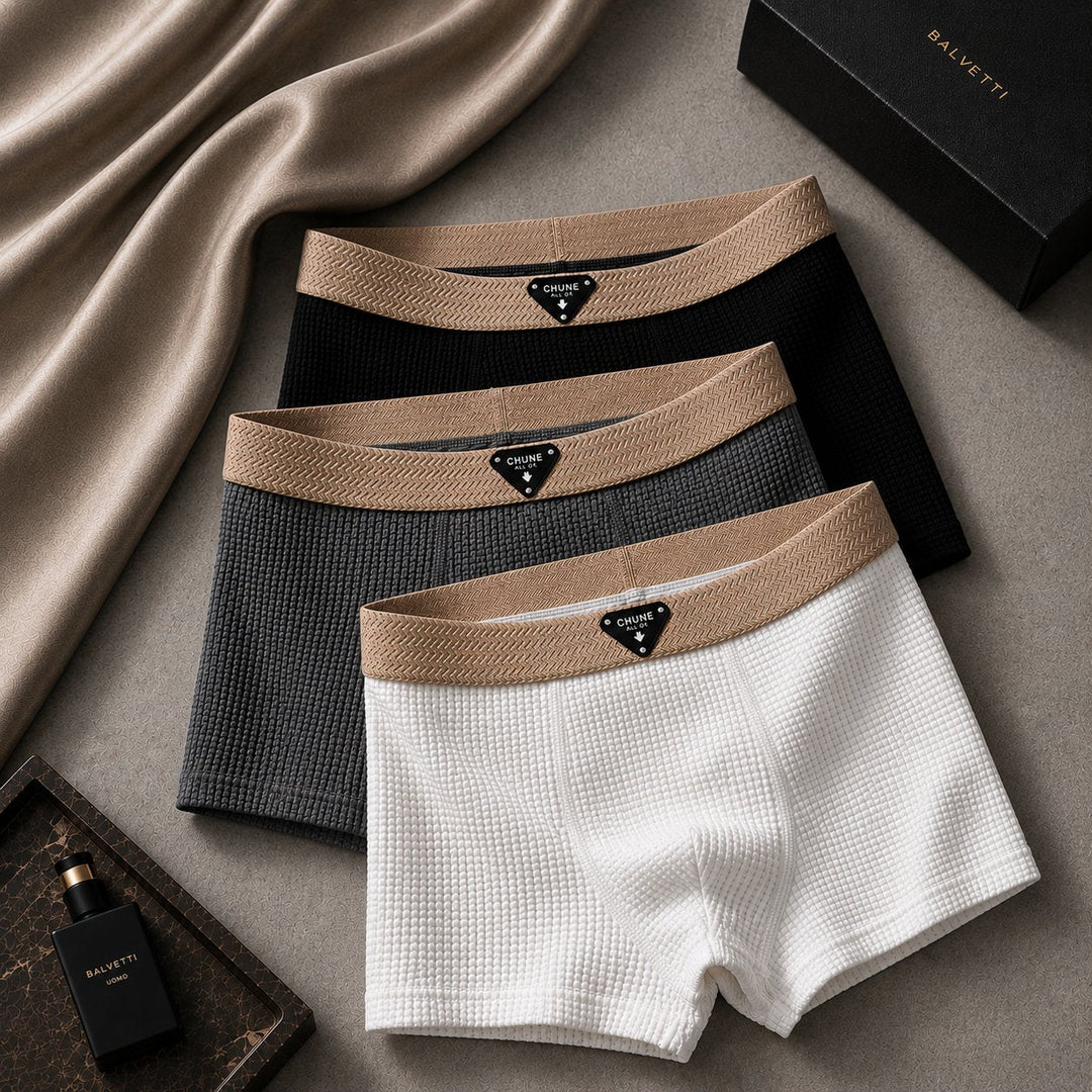 Men's waffle knit boxer loungewear for ultimate comfort and style.