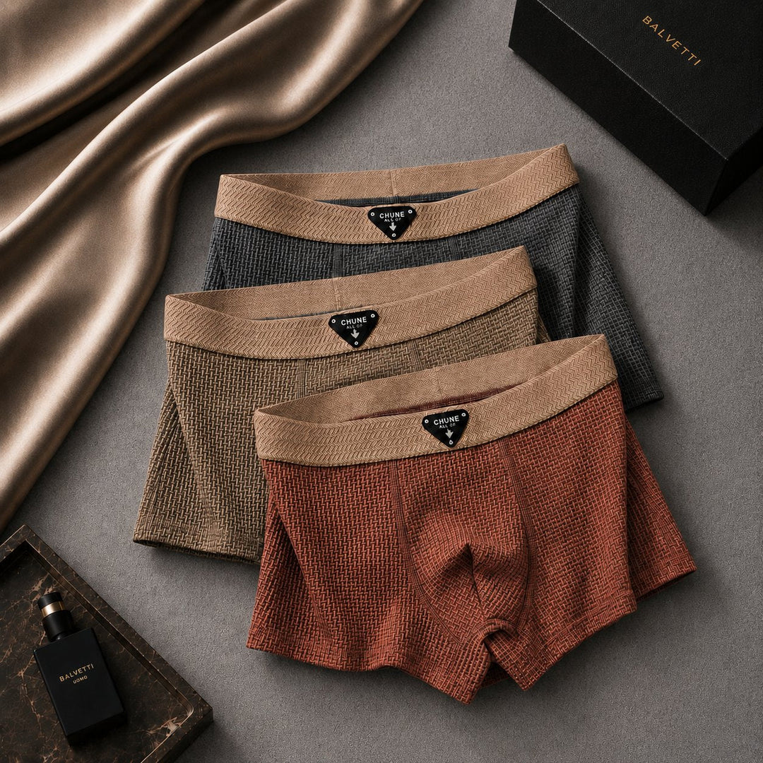 Soft men's waffle knit boxers, perfect for casual loungewear or everyday comfort wear.