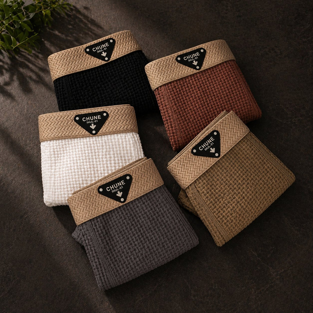 Men's relaxed fit waffle knit boxers, designed for ultimate comfort and freedom.