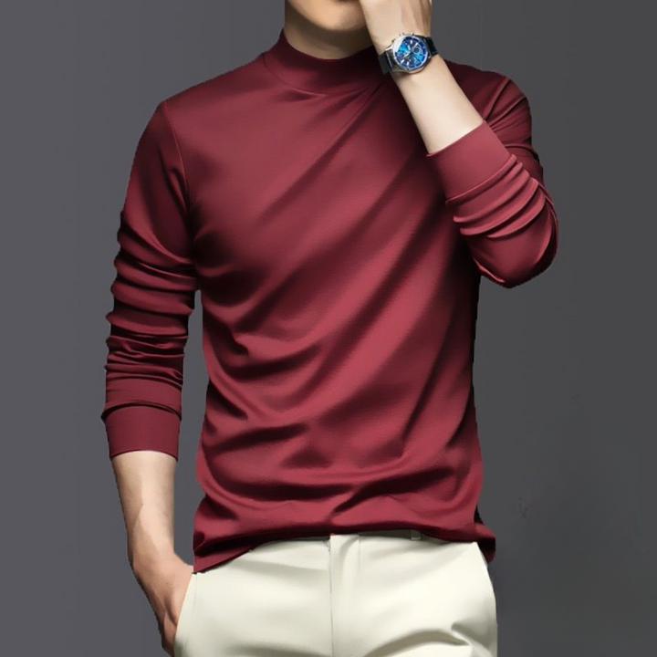 Men's warm & comfortable long sleeve shirt, excellent for layering. Features breathable, wrinkle-free polyester winter wear.
