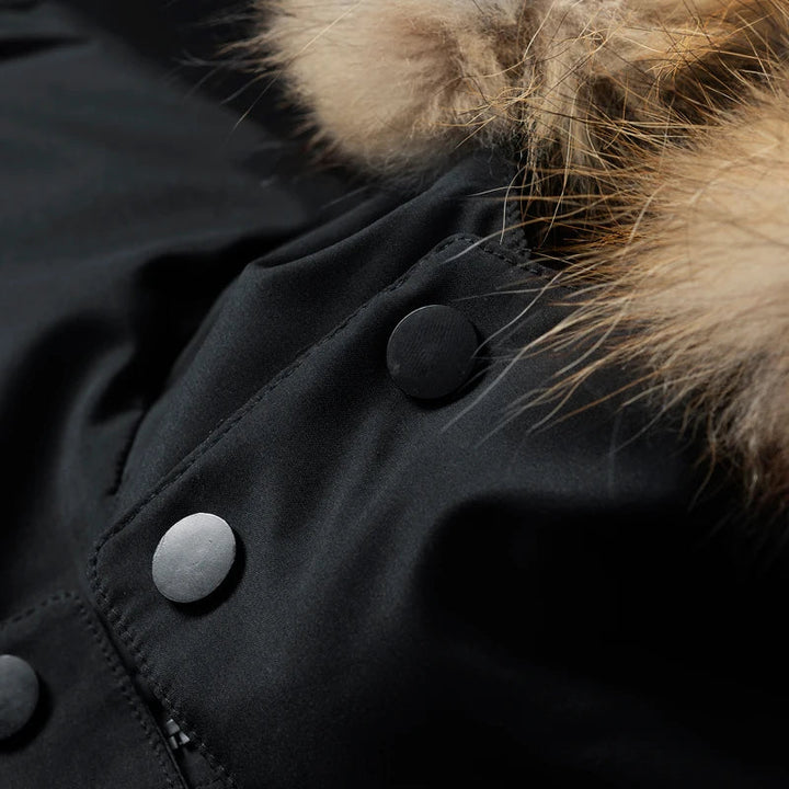 Comfortable men's warm winter parka jacket, combining essential cold protection with modern men's fashion style.