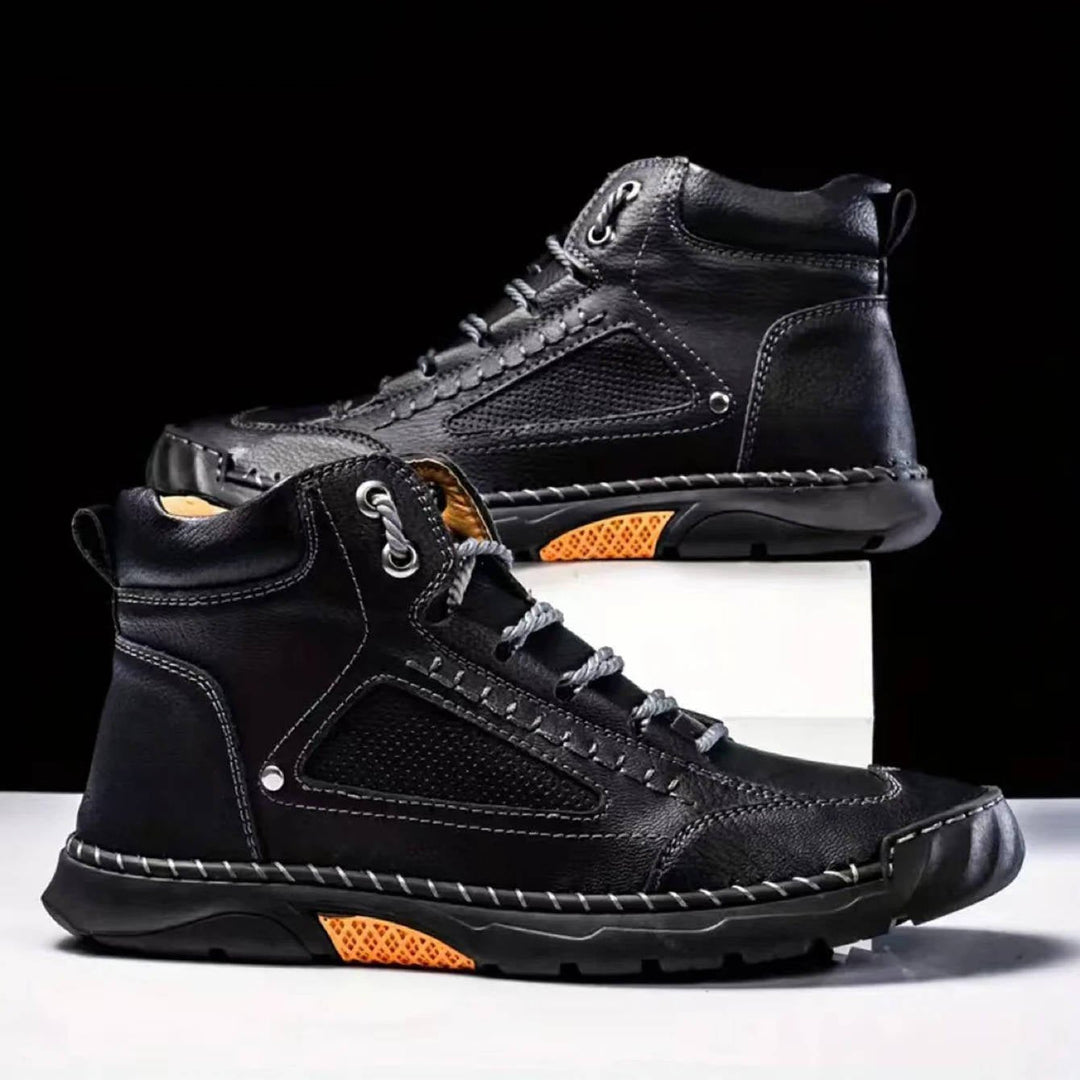 Men's waterproof hiking boots with superior arch support for all-day trail comfort.