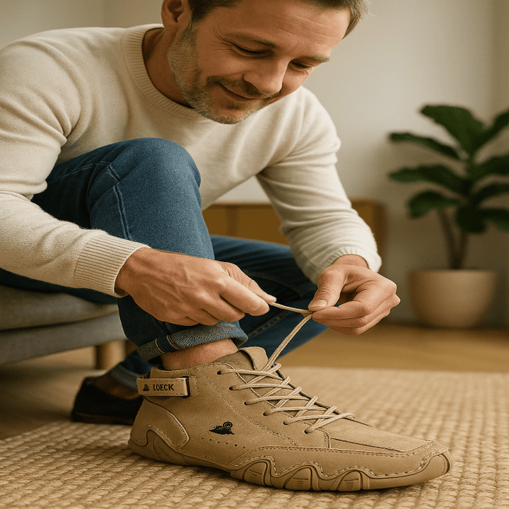 Comfortable men's orthopedic shoes, supportive and breathable for long walks and all-day wear.