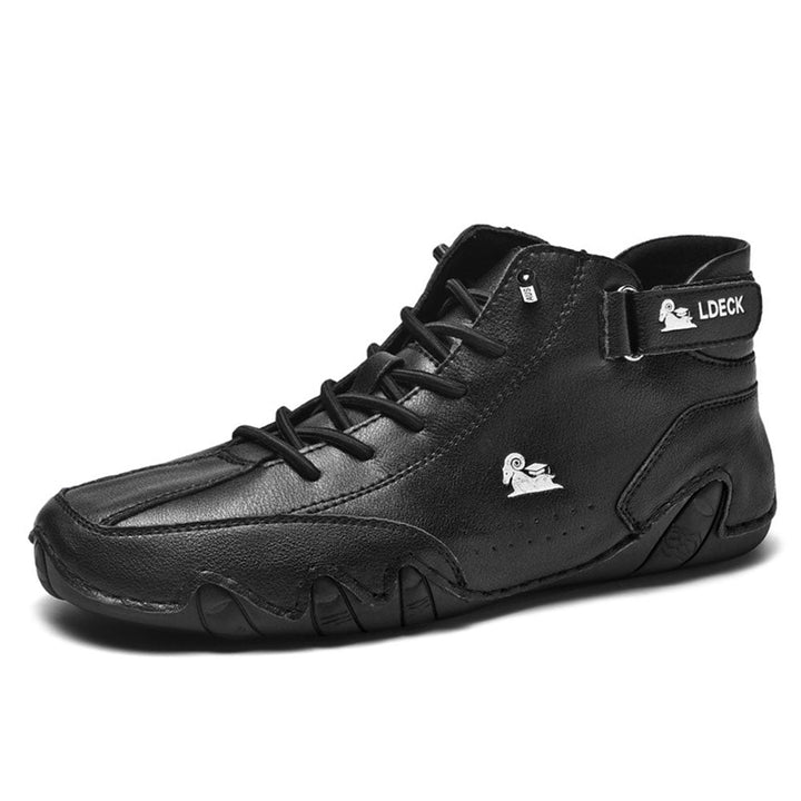 Stylish men's waterproof orthopedic shoes, perfect for walking, featuring excellent support & breathability.