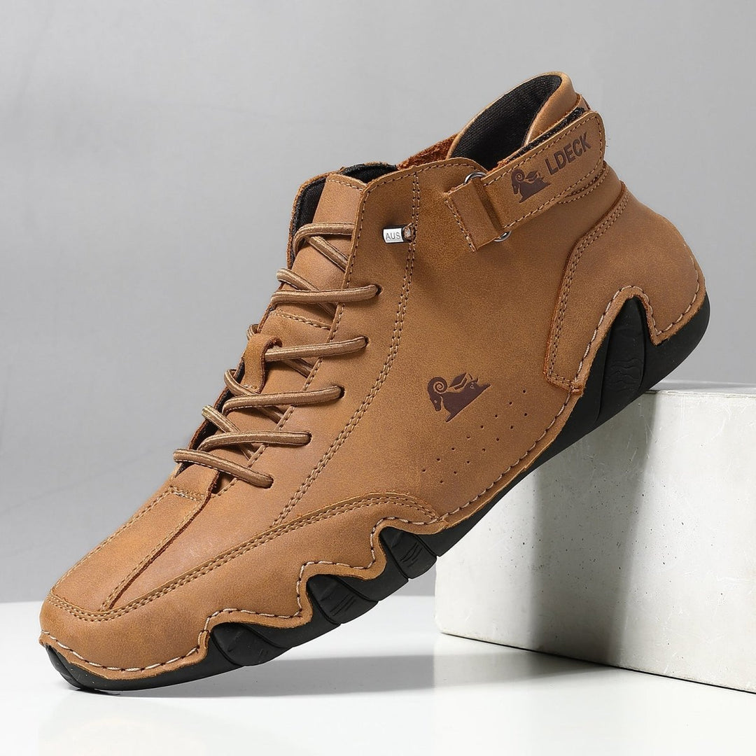 Durable men's waterproof orthopedic shoes offering all-weather protection and comfortable foot support.