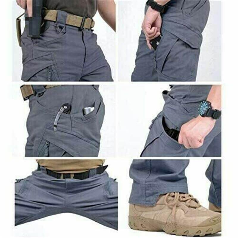 Waterproof & durable men's tactical cargo pants for serious outdoor adventures.