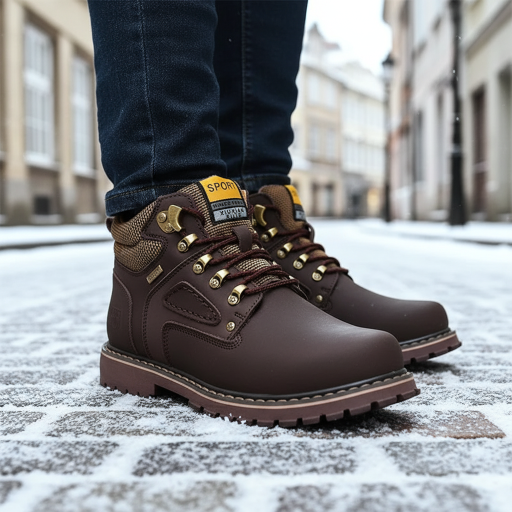 Men's waterproof winter sneakers for warm, dry feet in snow & rain.