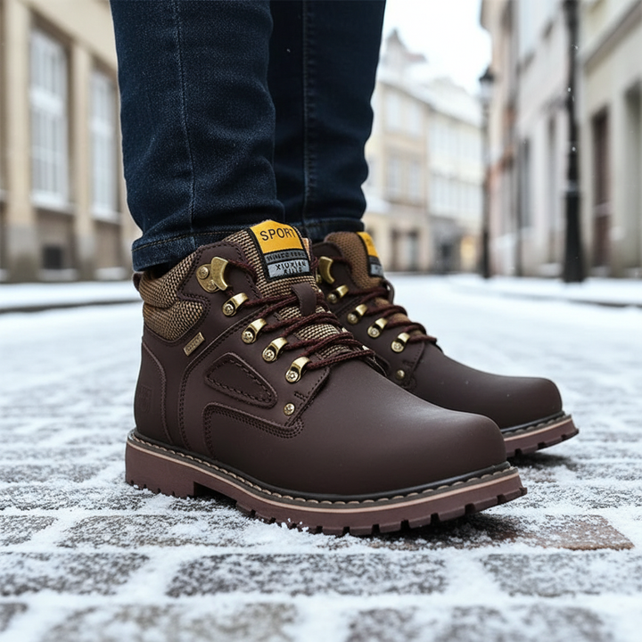 Men's waterproof winter sneakers for warm, dry feet in snow & rain.