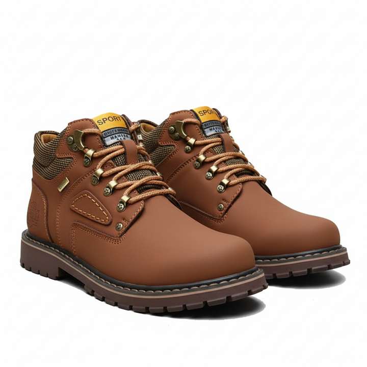 Insulated men's sneakers, designed to protect feet in wet winter conditions.