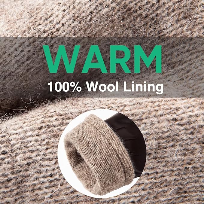 Men's stylish & functional winter thermal leather touchscreen gloves for outdoor adventures.