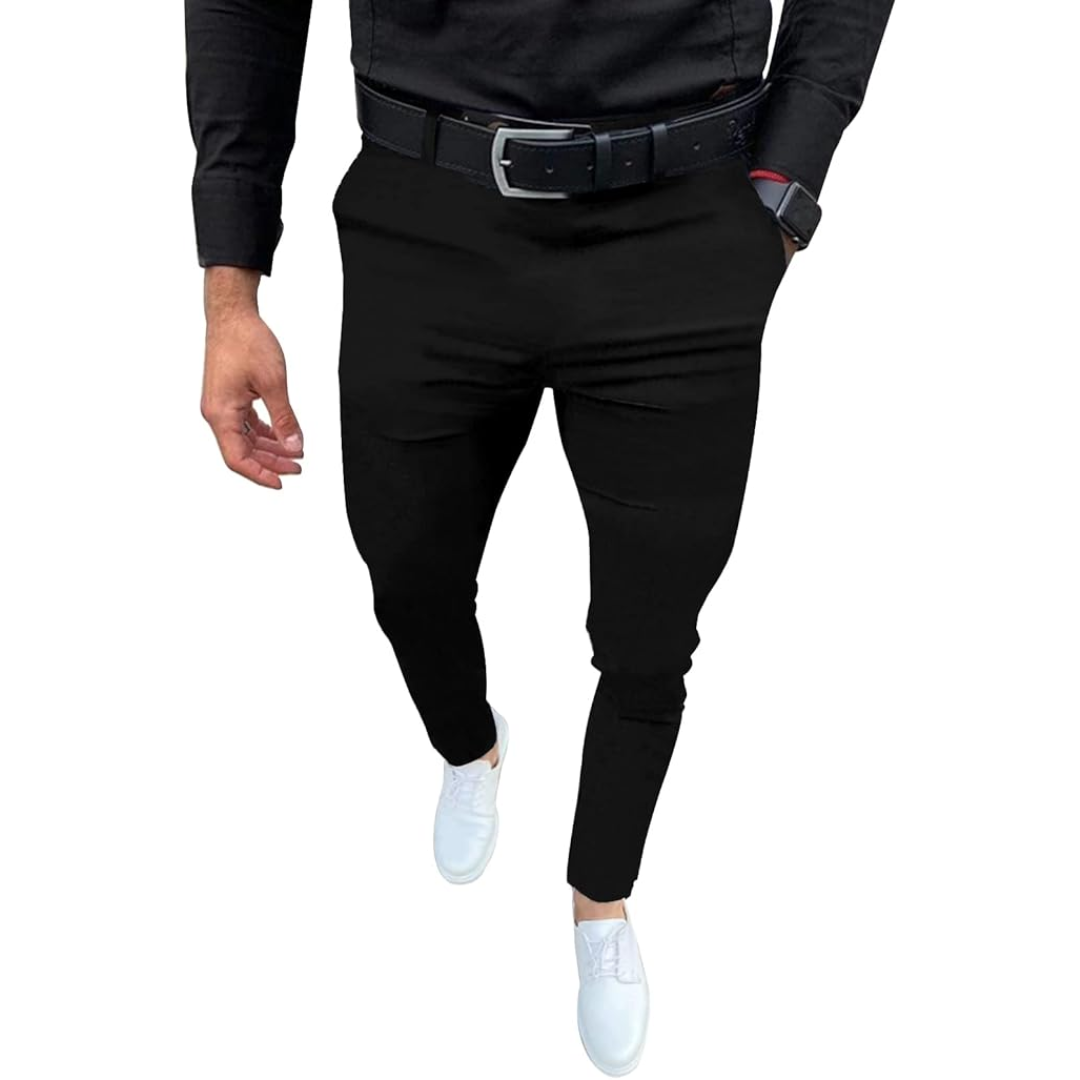 Men's Evert slim fit stretch trousers; comfortable, versatile pants for casual, professional, or golf.