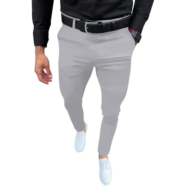 Men's slim fit stretch trousers, Evert style, offering modern comfort and a sleek, versatile appearance.
