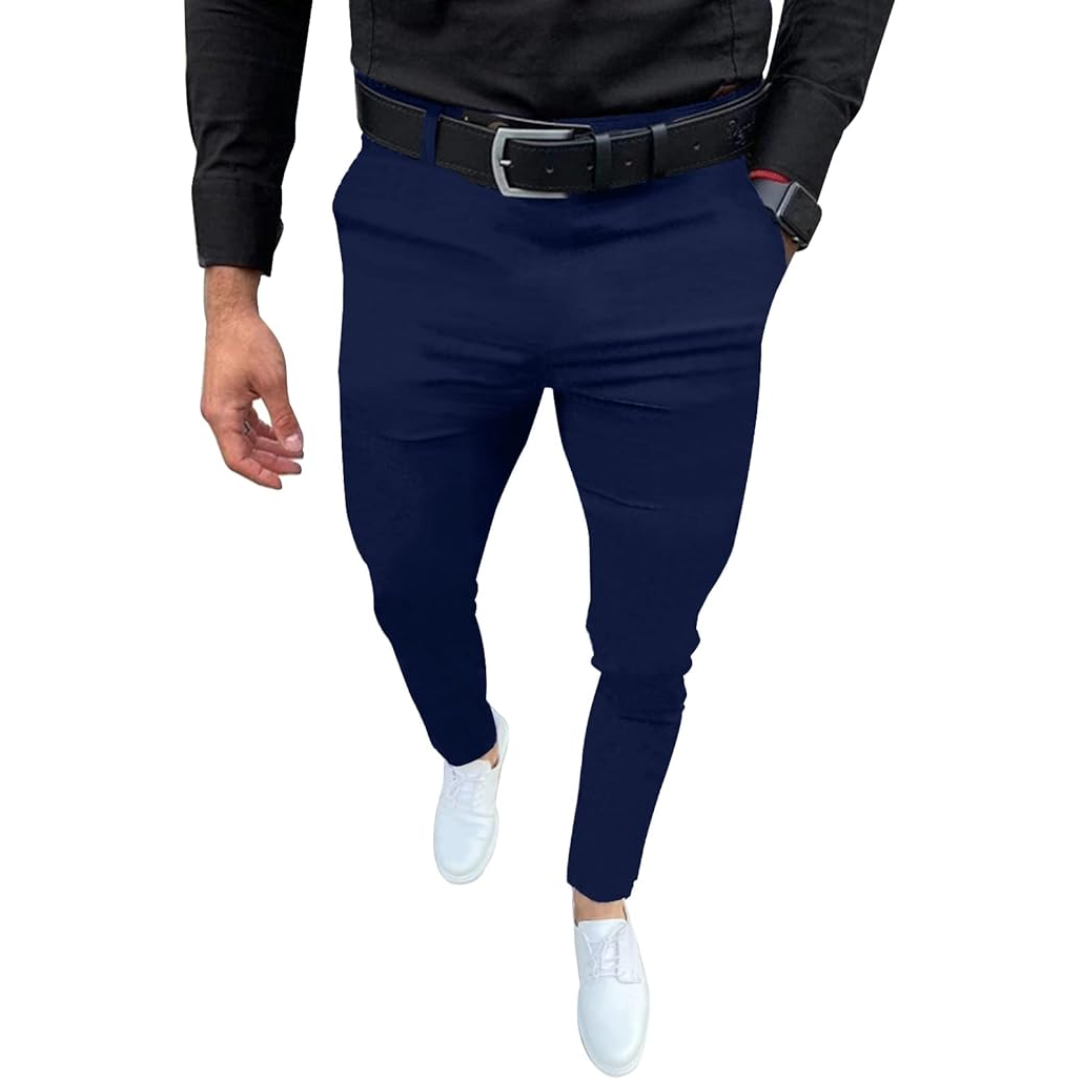All-day comfort in men's Evert slim fit stretch trousers, great for long hours, professional look.