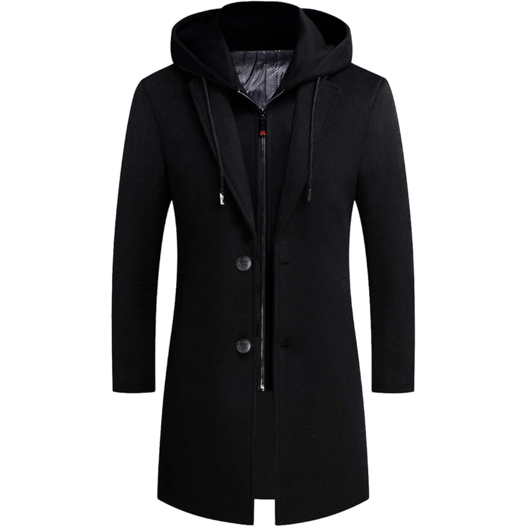Men's sophisticated winter trench coat, ideal classic outerwear for stylish cold weather.