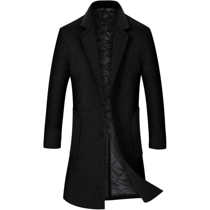 Classic men's trench coat, formal or casual winter overcoat for modern men's fashion.