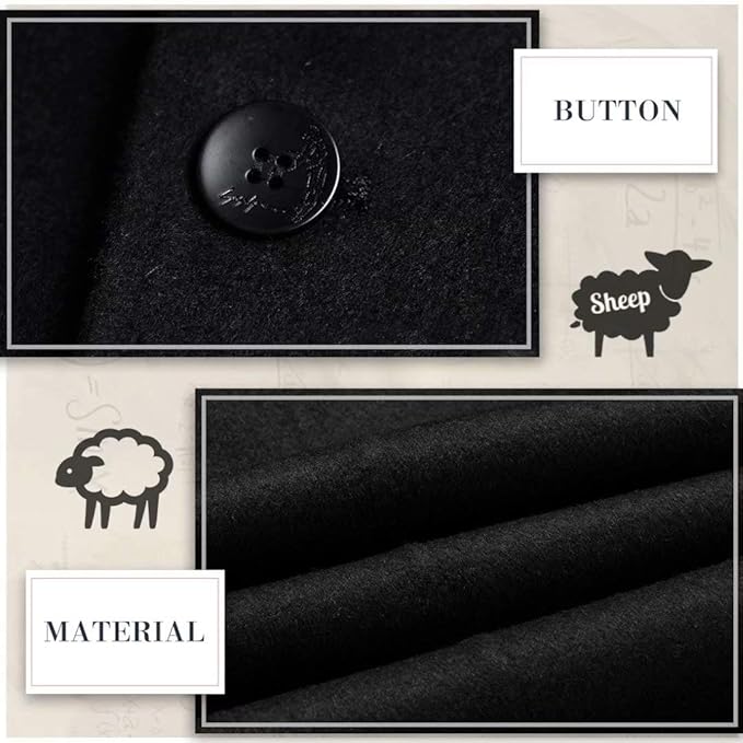 Comfortable men's wool-blend trench coat, a classic and warm overcoat for winter style.