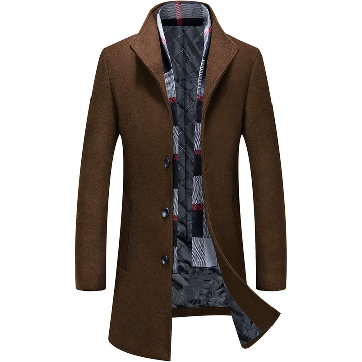 Pedro men's stylish long trench coat, versatile for formal or casual winter fashion.