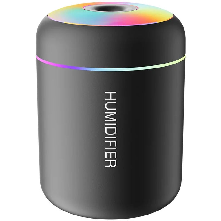 Mini humidifier for office desks. USB powered, adds moisture & essential oils to air.