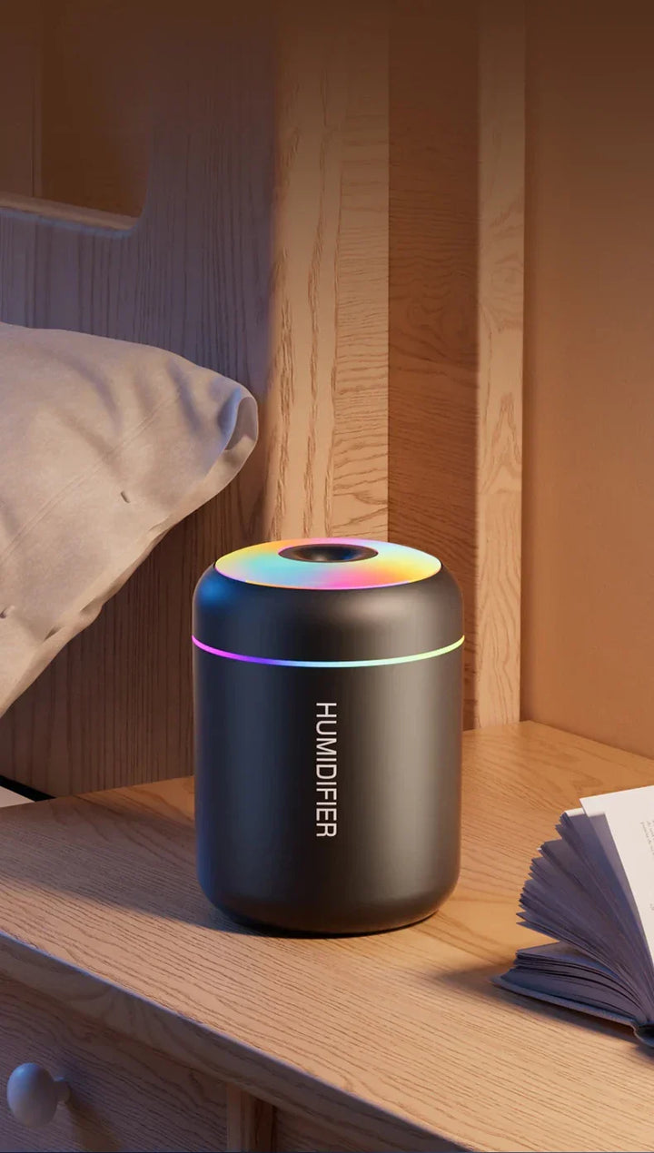 Unisex mini air humidifier with USB power. Ideal car accessory for fresh air & scent.