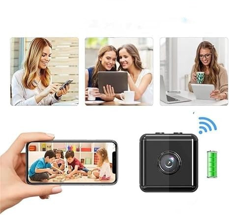 Wireless 1080P WiFi security camera for easy indoor/outdoor home surveillance, no messy cables.