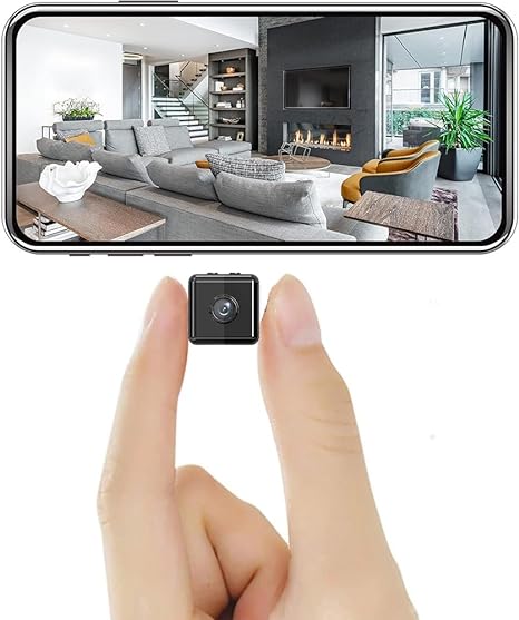 Mini Wireless HD 1080P Security Camera for smart home surveillance with night vision & motion detection.