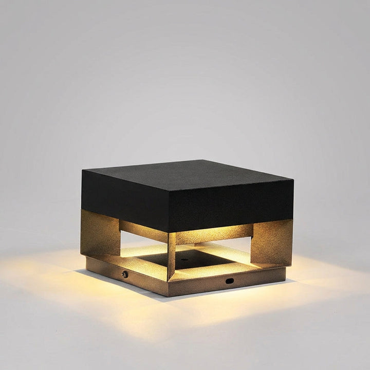 LumaBloc modern minimalist square outdoor LED wall lamp. Weatherproof and energy-efficient for stylish exterior lighting.
