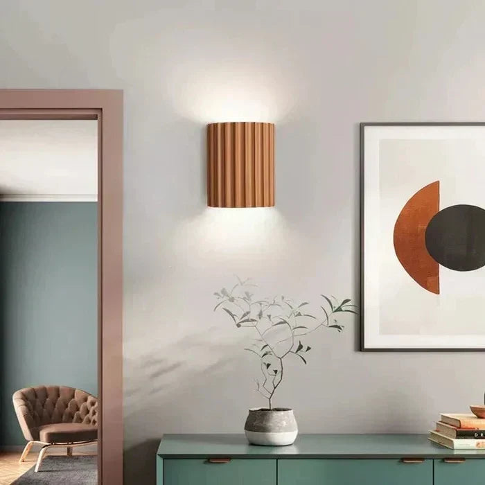 Artistic modern wall lamp, a unique decorative piece for contemporary home interiors.