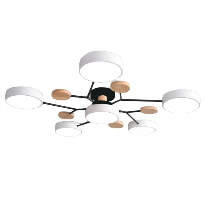 Functional branching LED ceiling light, modern Nordic design, enhances any room with warm white glow.