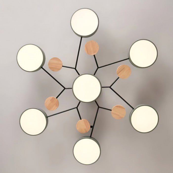 Energy-saving branching LED ceiling light, modern Nordic design, warm white output for comfort.