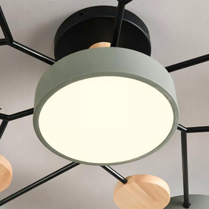Unique branching LED fixture, modern Nordic ceiling light, a statement piece for any home.