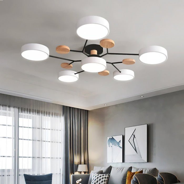 Contemporary branching LED lamp, modern Nordic design, a stylish and energy-efficient choice.