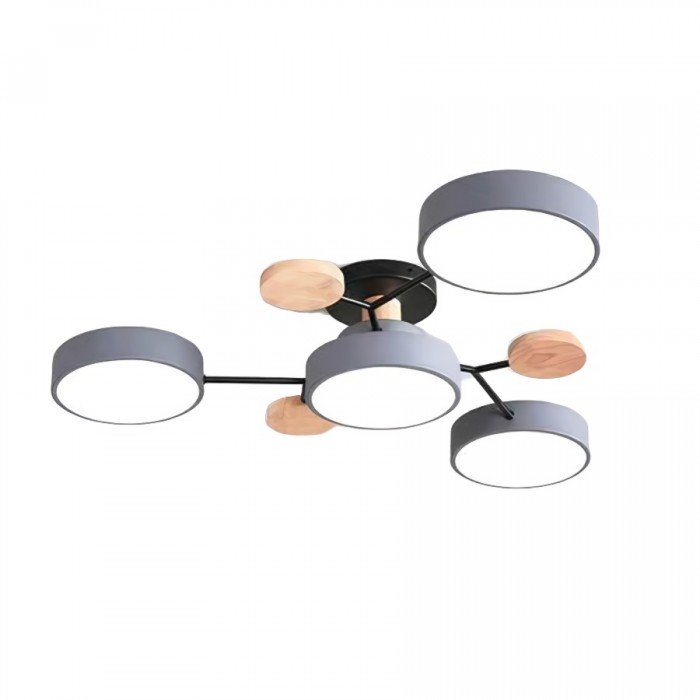 Warm white LED branching light, modern Nordic design ceiling fixture, energy-saving and stylish.
