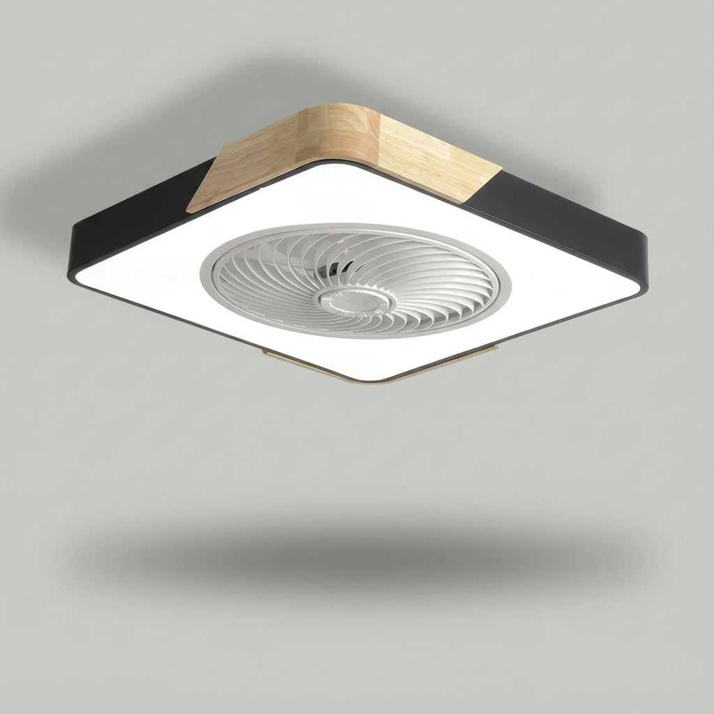 Home Silent LED ceiling fan light by Breezora, modern fixture with remote control and integrated ambient light.