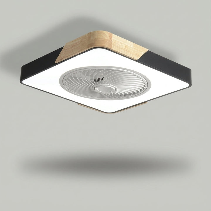 Home Silent LED ceiling fan light by Breezora, modern fixture with remote control and integrated ambient light.