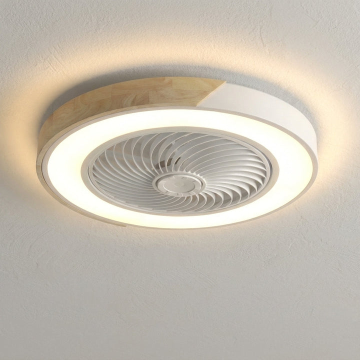 Innovative bladeless Breezora ceiling fan with quiet LED light & remote control for modern living.