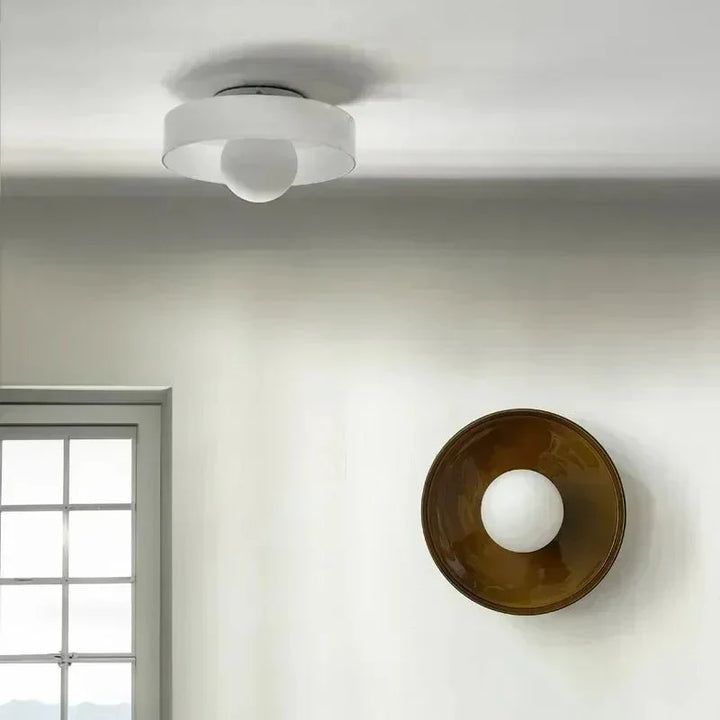 Nordic design ceiling lamp, energy-efficient and customizable for ambient light.