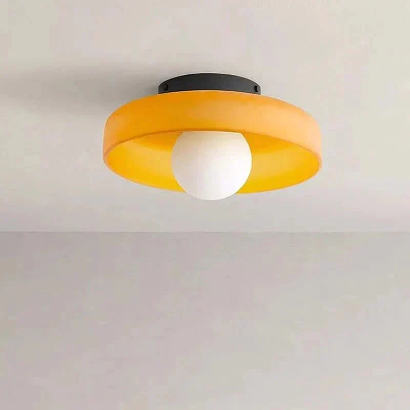 Sleek modern ceiling lamp, ideal interior lighting for kitchen or bedroom.
