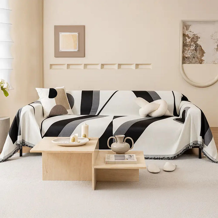 Pet friendly chenille sofa cover, universal fit, protects upholstery, ideal for active homes