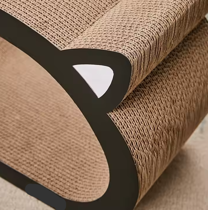Two-in-one cat scratch pad and lounger, a modern pet furniture solution for feline owners